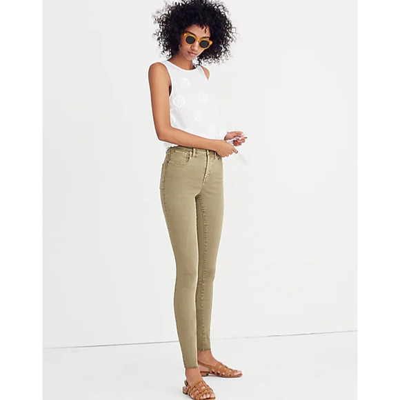 Madewell | Women's Brown 9" High-Rise Raw-Hem Skinny Jeans Size 25 - Picture 2 of 14